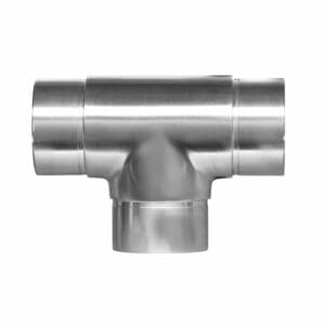 3-Way Flush "T" Joint for 2" Round Stainless Steel Railing System