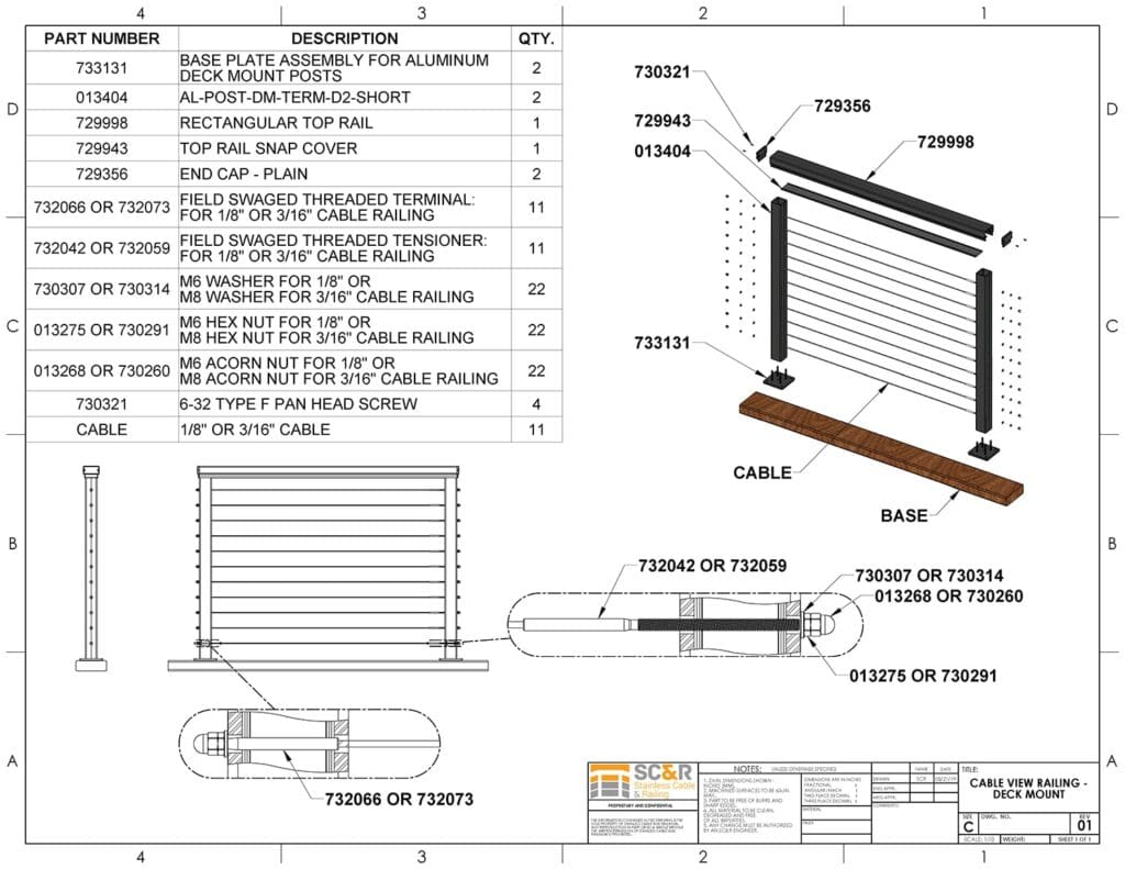 Aluminum Post and Rail Assembly Instructions