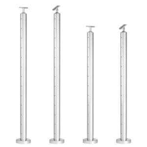 Welded Stainless Round Railing Posts - Maui