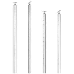 Welded Stainless Round Railing Posts - Oahu