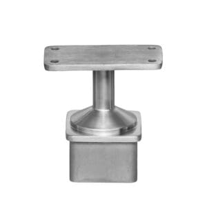 Stainless Square Fixed Flat Post Cap