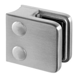 Square Glass Clamp - Deck Mount, Tube — glass railing post or mount component