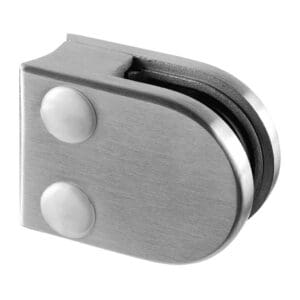 Round Glass Clamp - Deck Mount, Tube — glass railing post or mount component