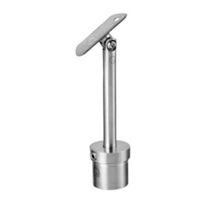 Round Saddle Bracket - Adjustable — glass railing hardware component