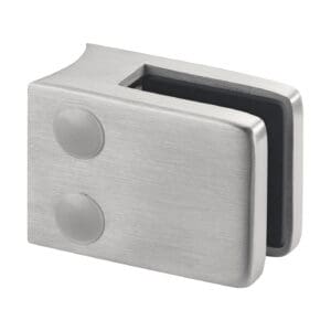Square Glass Clamp - Fascia/Deck, Tube — glass railing post or mount component