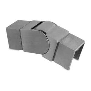 Rectangular Connector - Adjustable Down — structural glass railing component