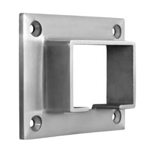 Rectangular Wall Flange — structural glass railing component