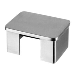 Rectangular End Cap — structural glass railing component