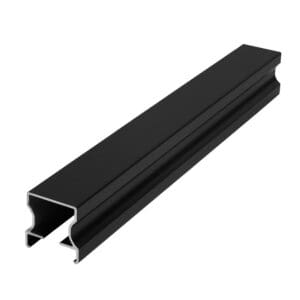 820 Series glass railing top rail, aluminum or stainless options by configuration