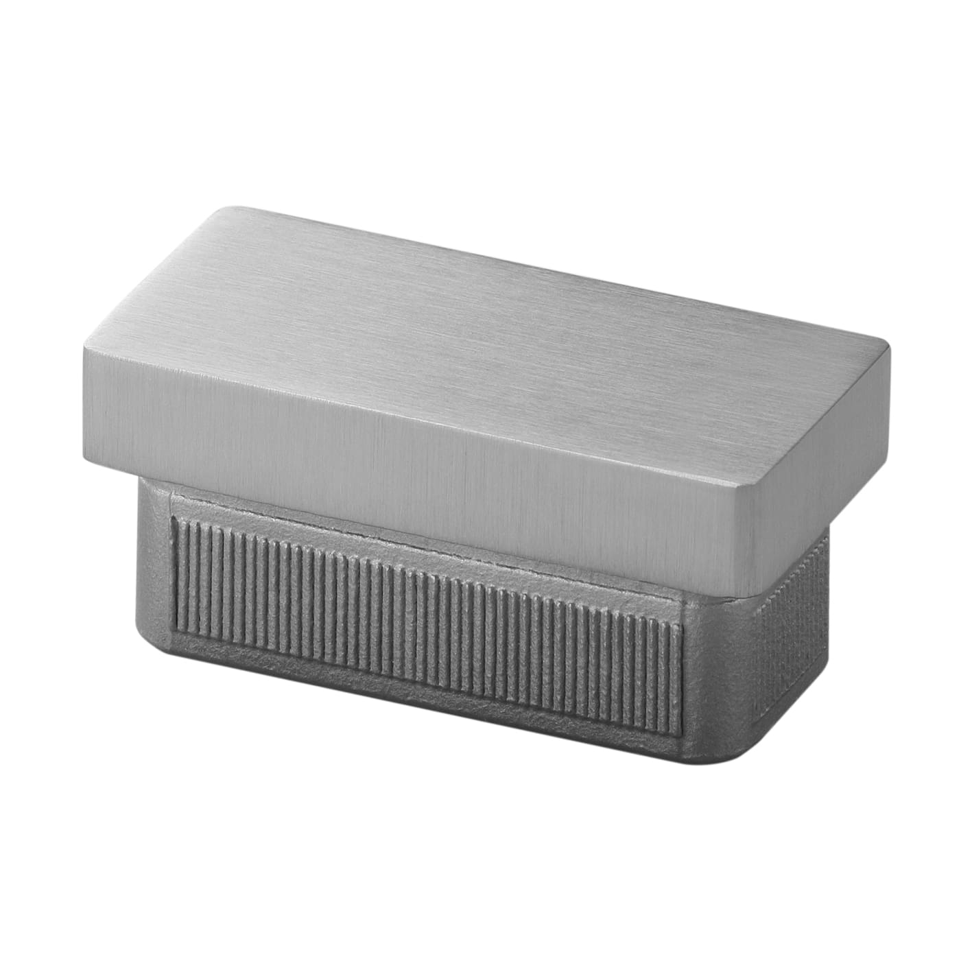 60x30 Square Line Post End Cap — glass railing post or mount component