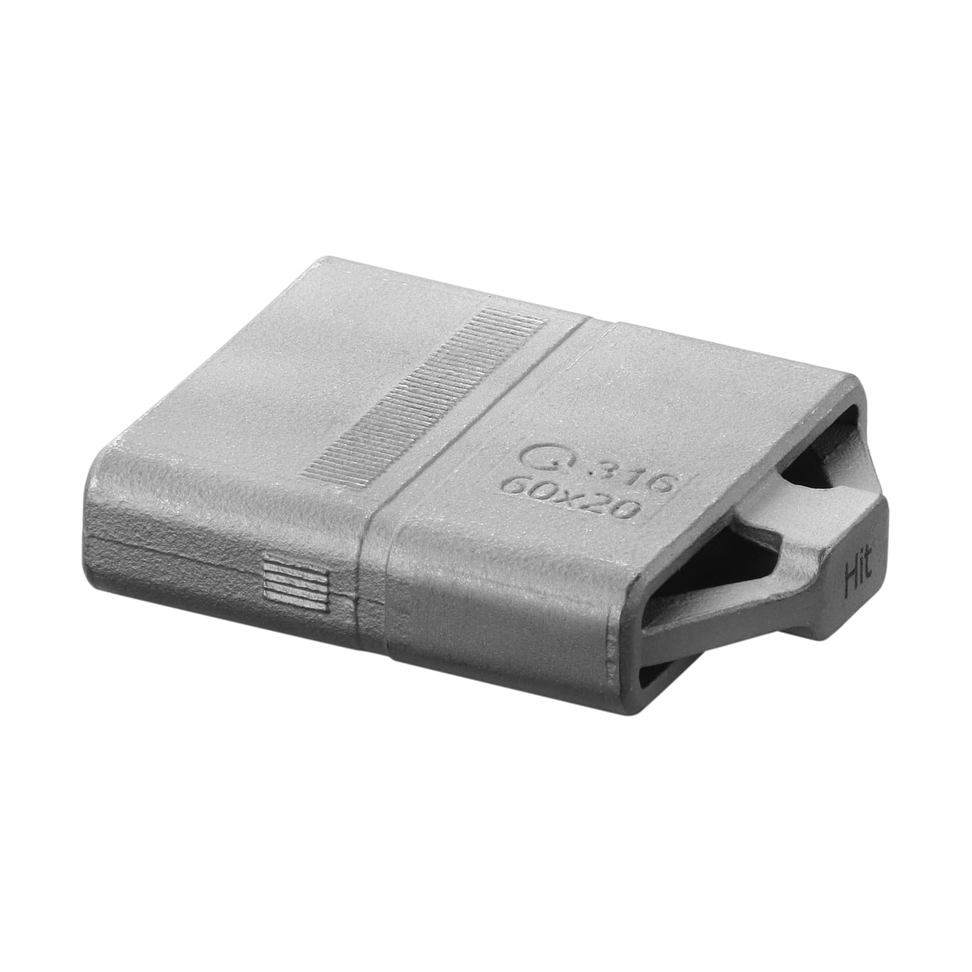 60x30 Rectangular Tube Connector — structural glass railing component