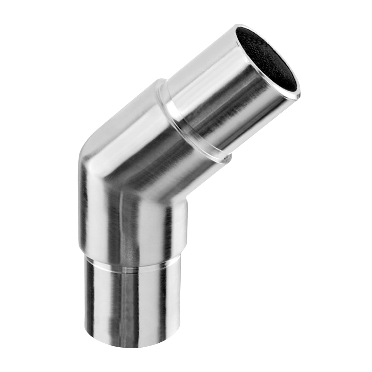 Round Tube Connector - 135 Degrees — structural glass railing component