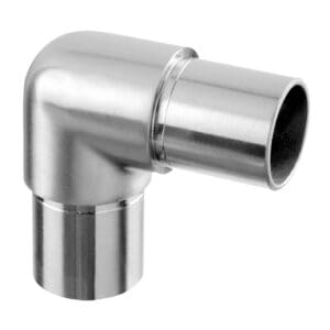 Round Tube Connector - 90 Degrees — structural glass railing component