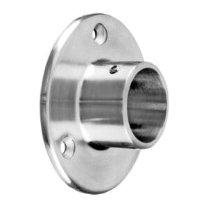 Round Wall Flange — structural glass railing component