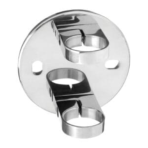 Fascia Mount Bracket - Inline — glass railing post or mount component