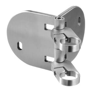 Fascia Mount Bracket - Corner — glass railing post or mount component