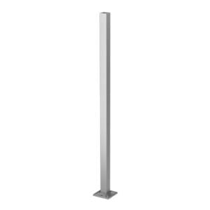 40x40 Square Line Post - Deck Mount — glass railing post or mount component