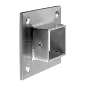 40x40 Square Line Wall Flange — structural glass railing component