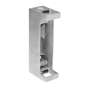 40x40 Square Line Post Bracket - Fascia Mount — glass railing post or mount component