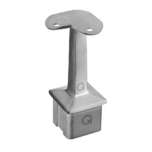 40x40 Saddle Bracket Corner - Round — glass railing hardware component