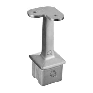 40x40 Saddle Bracket Corner - Flat — glass railing hardware component