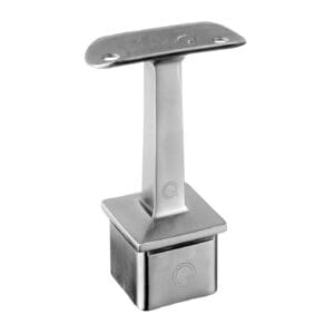 40x40 Straight Saddle Bracket - Round — glass railing hardware component