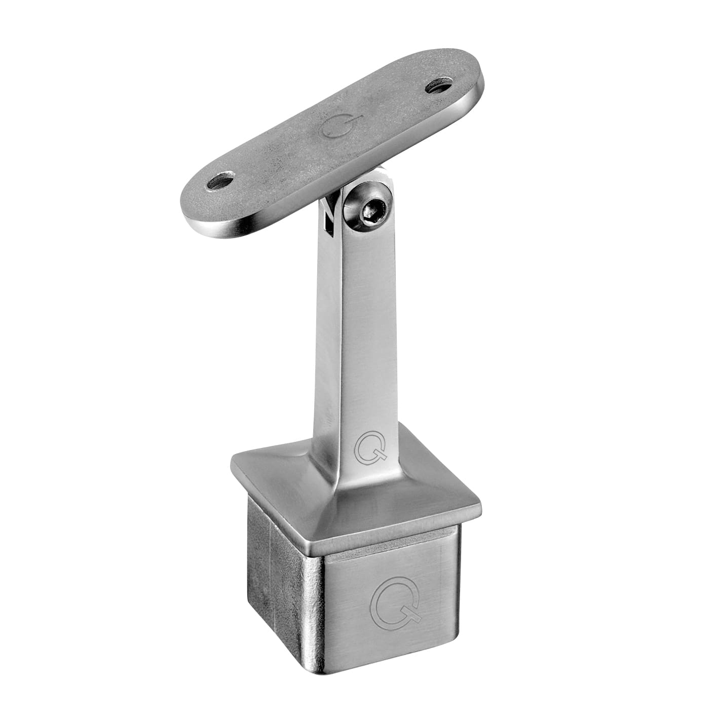 40x40 Adjustable Saddle Bracket - Flat — glass railing hardware component