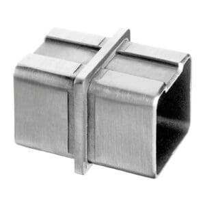 40x40 Square Line Tube Connector — structural glass railing component
