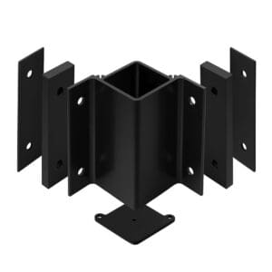 Inside Corner Fascia Bracket — glass railing post or mount component