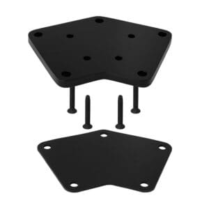 Post Base Plate 135 Degree — glass railing post or mount component