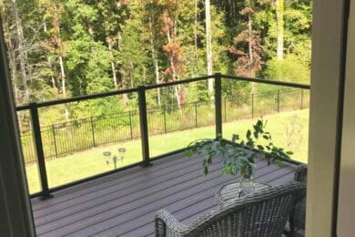 Black Element Glass Railing – Concord, NC