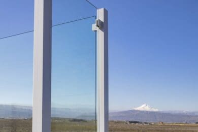 White Frameless Glass Railing – Dallesport, WA