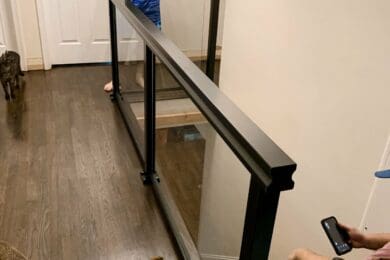 Black Solid Glass Railing – Manassas, VA