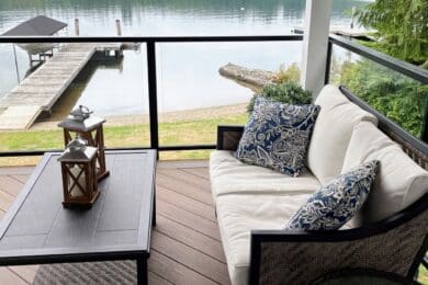 Black Solid Glass Deck Railing – Mount Vernon, WA