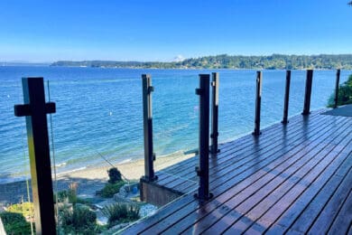 Bronze Frameless Glass Railing – Port Orchard, WA