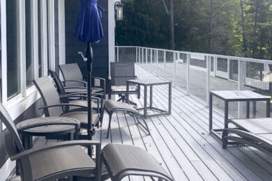 White Solid Glass Railing – Rapid City, MI
