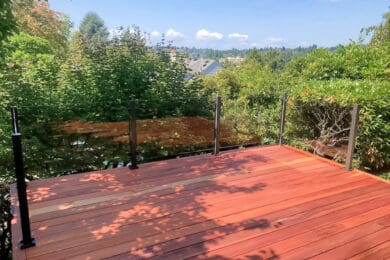 Bronze Frameless Glass Railing – Seattle, WA