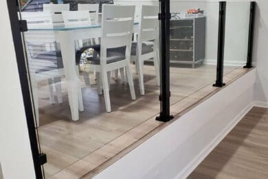 Black Vision Glass Railing – South Windsor, CT