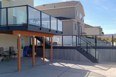 Black Element Glass Railing – Tooele, UT