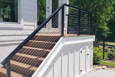 Black Aluminum Cable Railing – Sharpsburg, GA