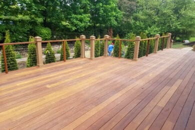 Wood Cable Railing – Oak Brook, IL
