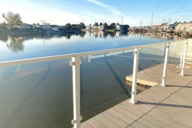 White Frameless Glass Railing – San Mateo, CA